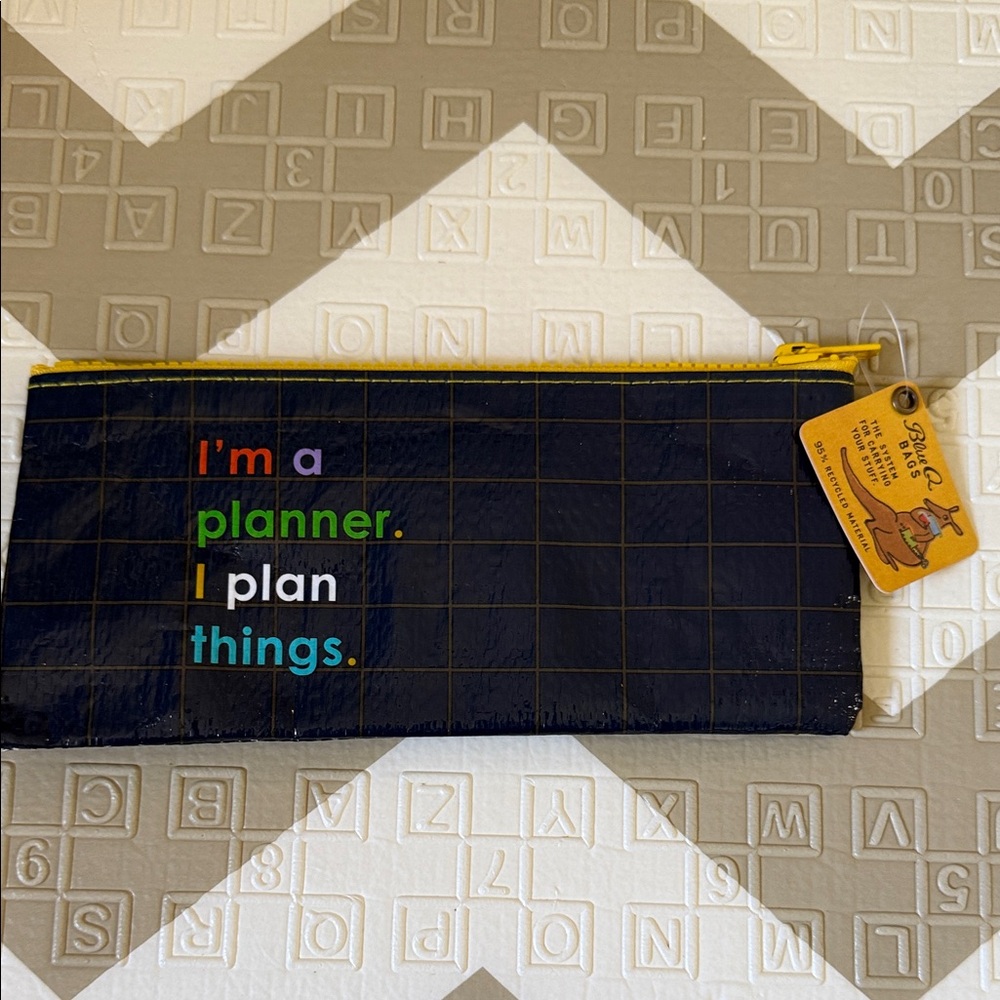 Blue Q Black and Yellow Planner Pouch